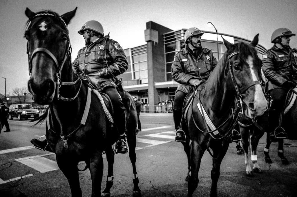 Chicago Police Mounted Unit, ‪‎Trump Rally‬, ‪Chicago‬ 2016 – Chuck Jines